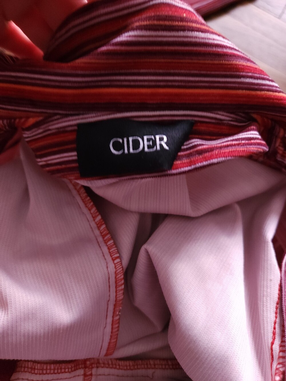 Cider Red Striped Wide Leg Jumpsuit • Vintage-Style 70s Disco Boho - Picture 11 of 11